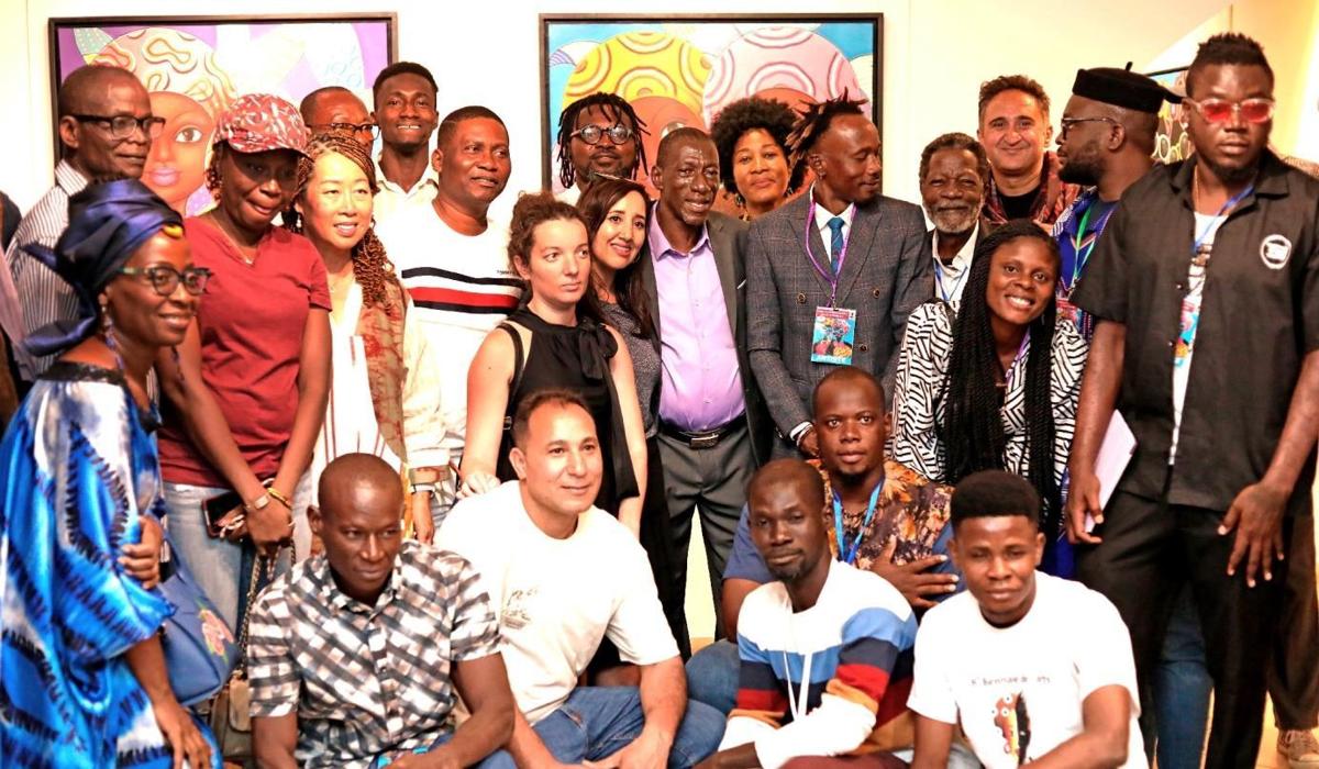 Artistes réunis lors d’une précédente biennale
